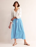 Rosaline Jersey Skirt-Brilliant Blue, Blossom Tile
