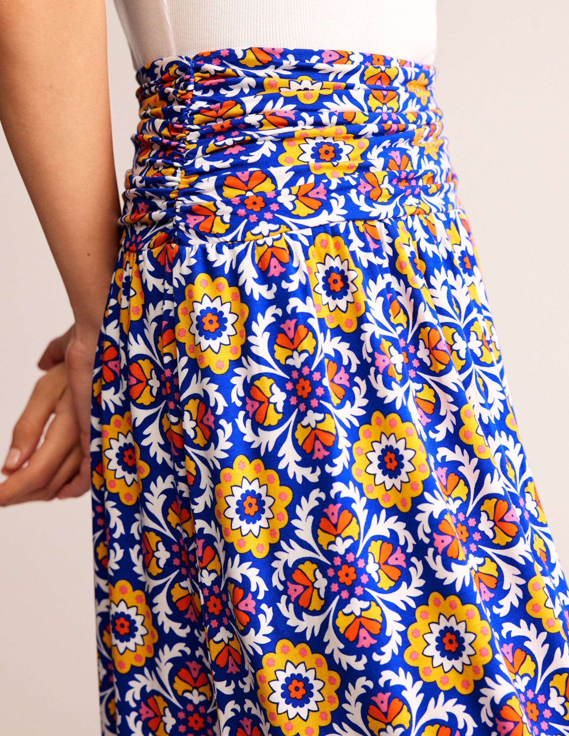 Rosaline Jersey Skirt-Multi, Mosaic Bloom-2