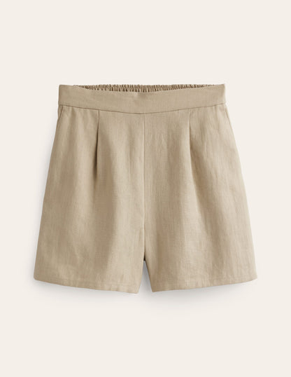 Hampstead Linen Shorts-Neutral-5