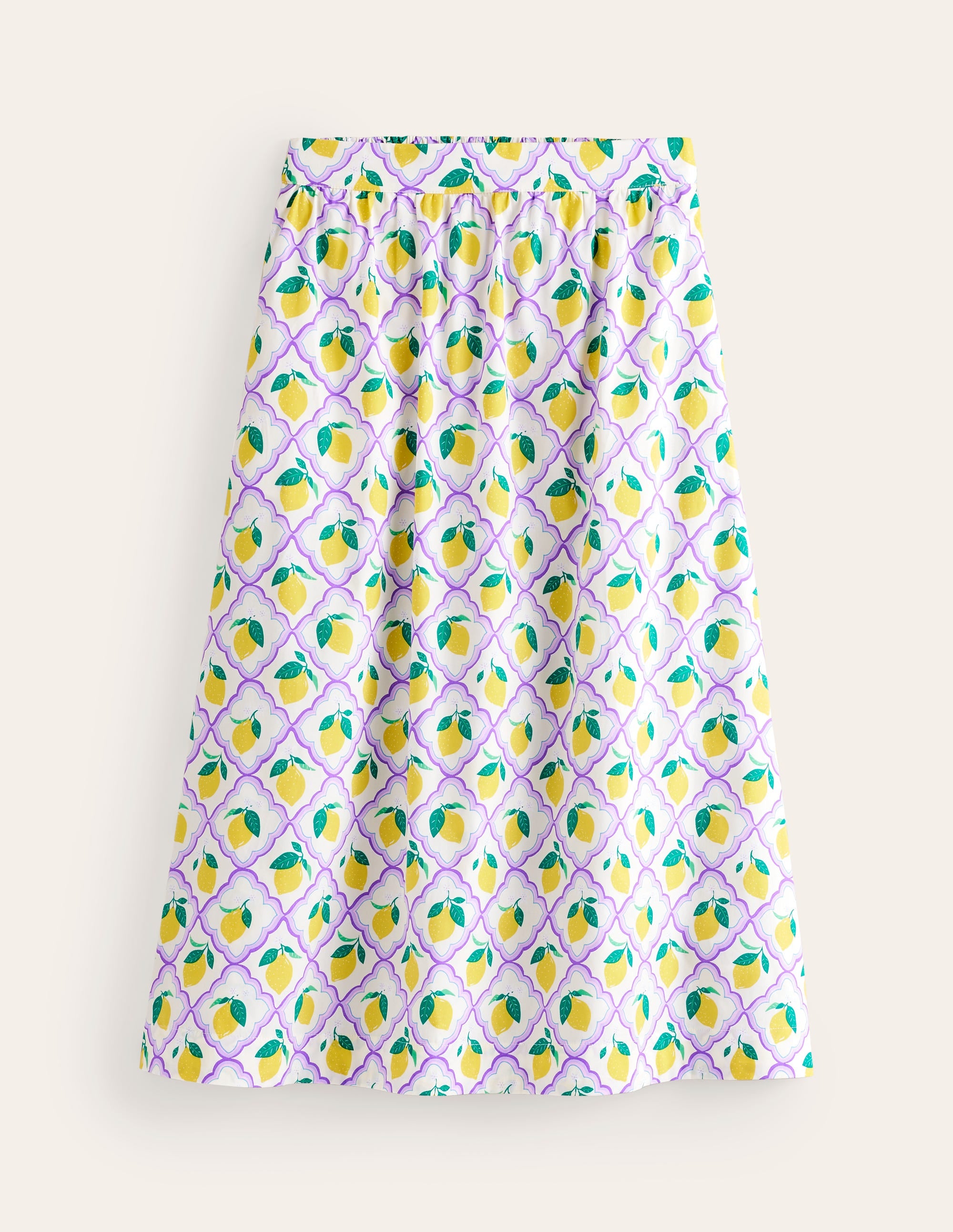 Hattie Poplin Midi Skirt-Lavender, Lemon Grove - Image 6