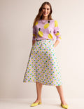Hattie Poplin Midi Skirt-Lavender, Lemon Grove