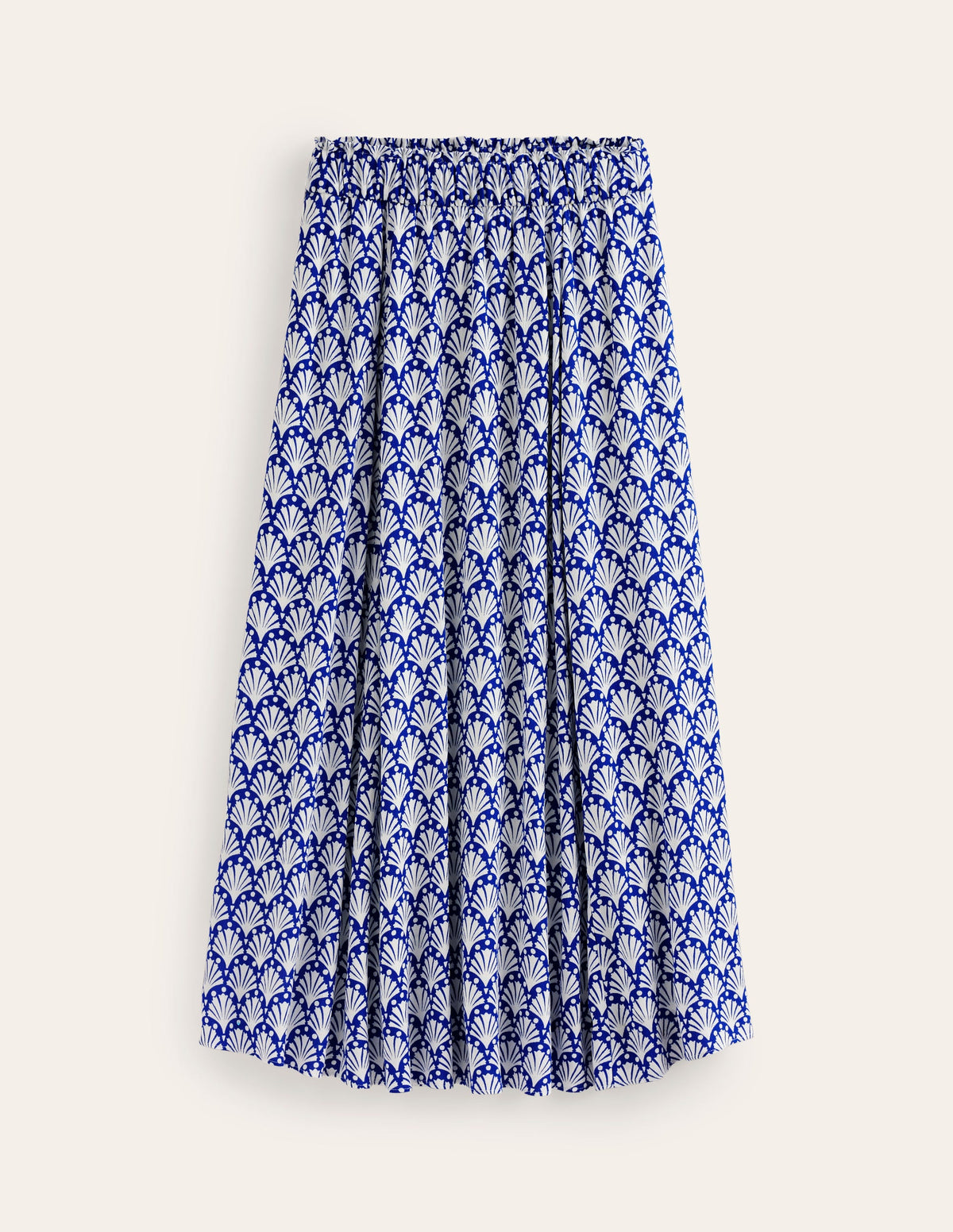 Crinkle Midi Skirt-Surf the Web, Ivory Shells - Image 5