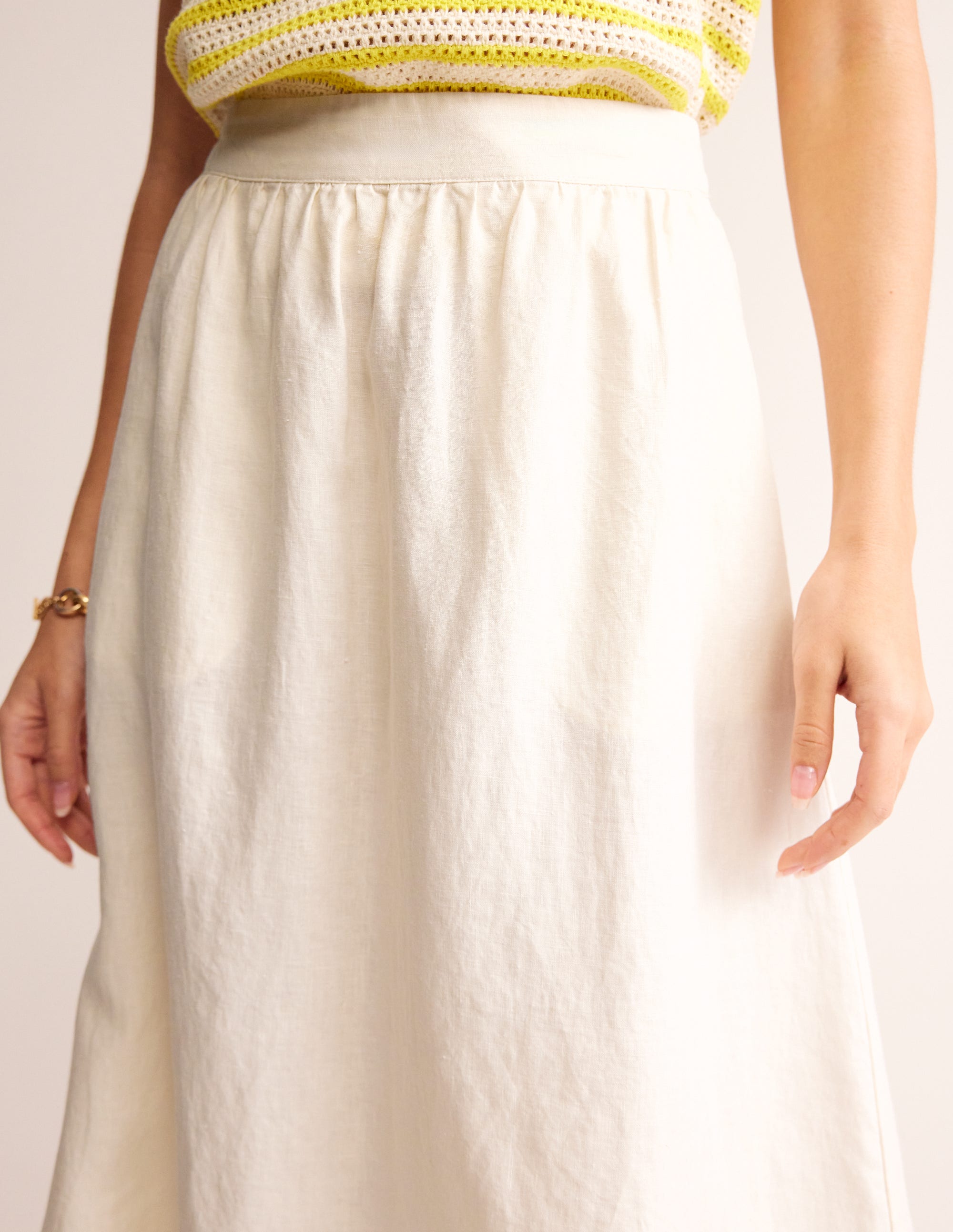 Florence Linen Skirt-Ecru - Image 2