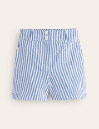 Westbourne Seersucker Shorts-Blue Ivory Stripe-5