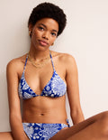 Symi String Bikini Top-Surf The Web, Gardenia Swirl