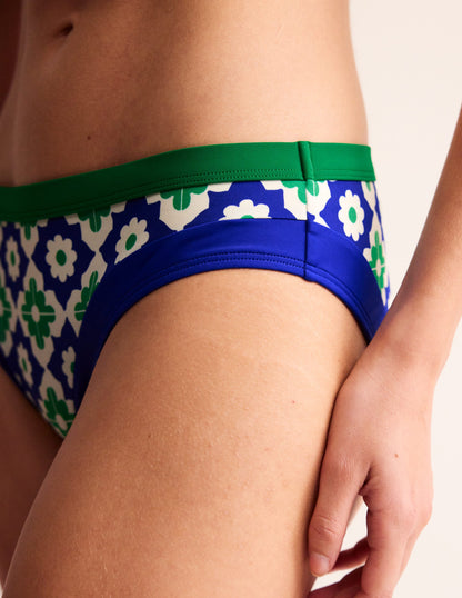 Santorini Bikini Bottoms-Surf The Web, Geometric Stamp-2