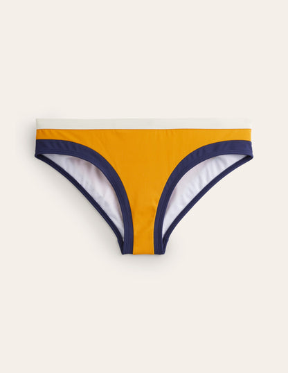 Santorini Bikini Bottoms-Saffron Yellow Colourblock