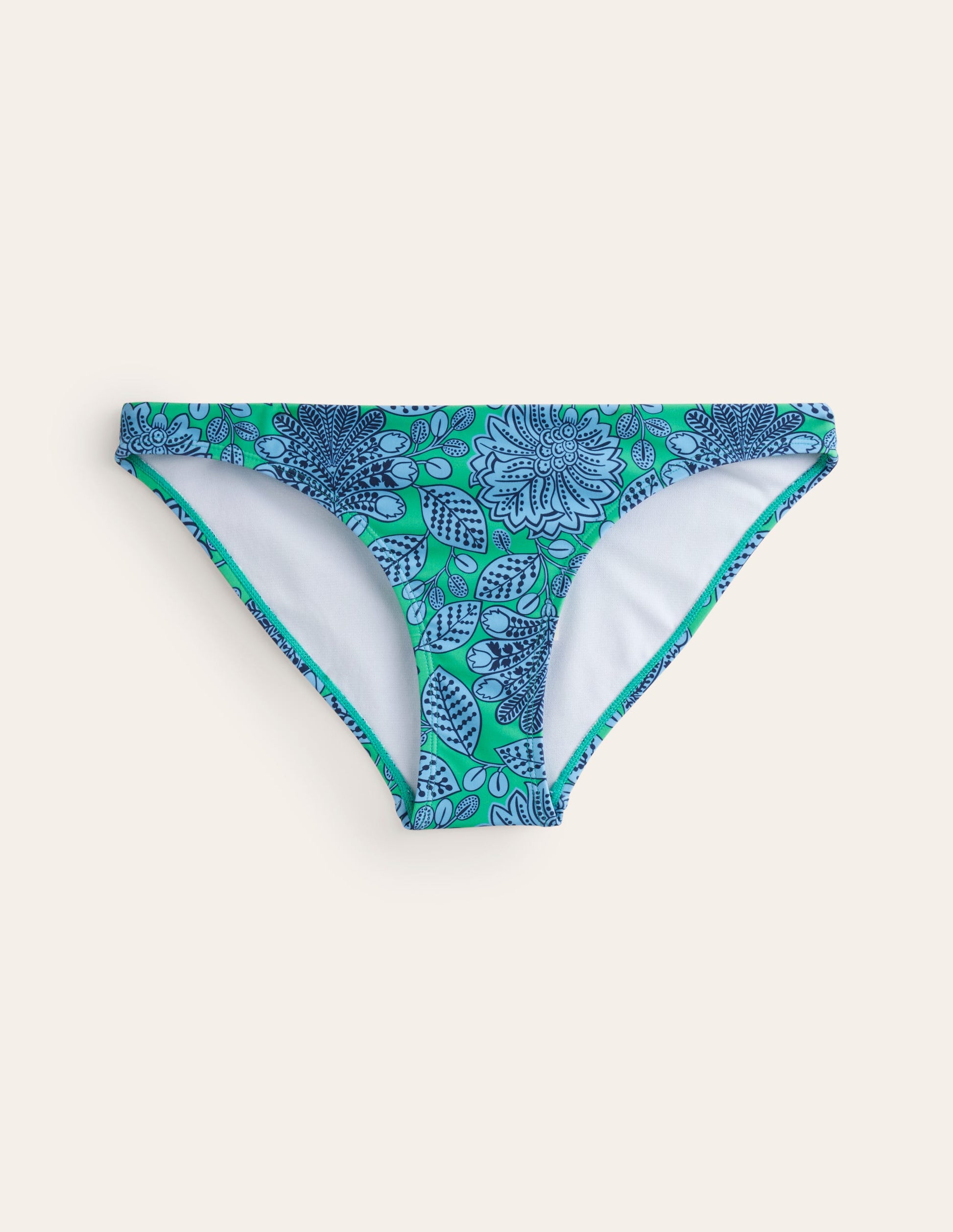Classic Bikini Bottoms-Ming Green, Gardenia Swirl-5