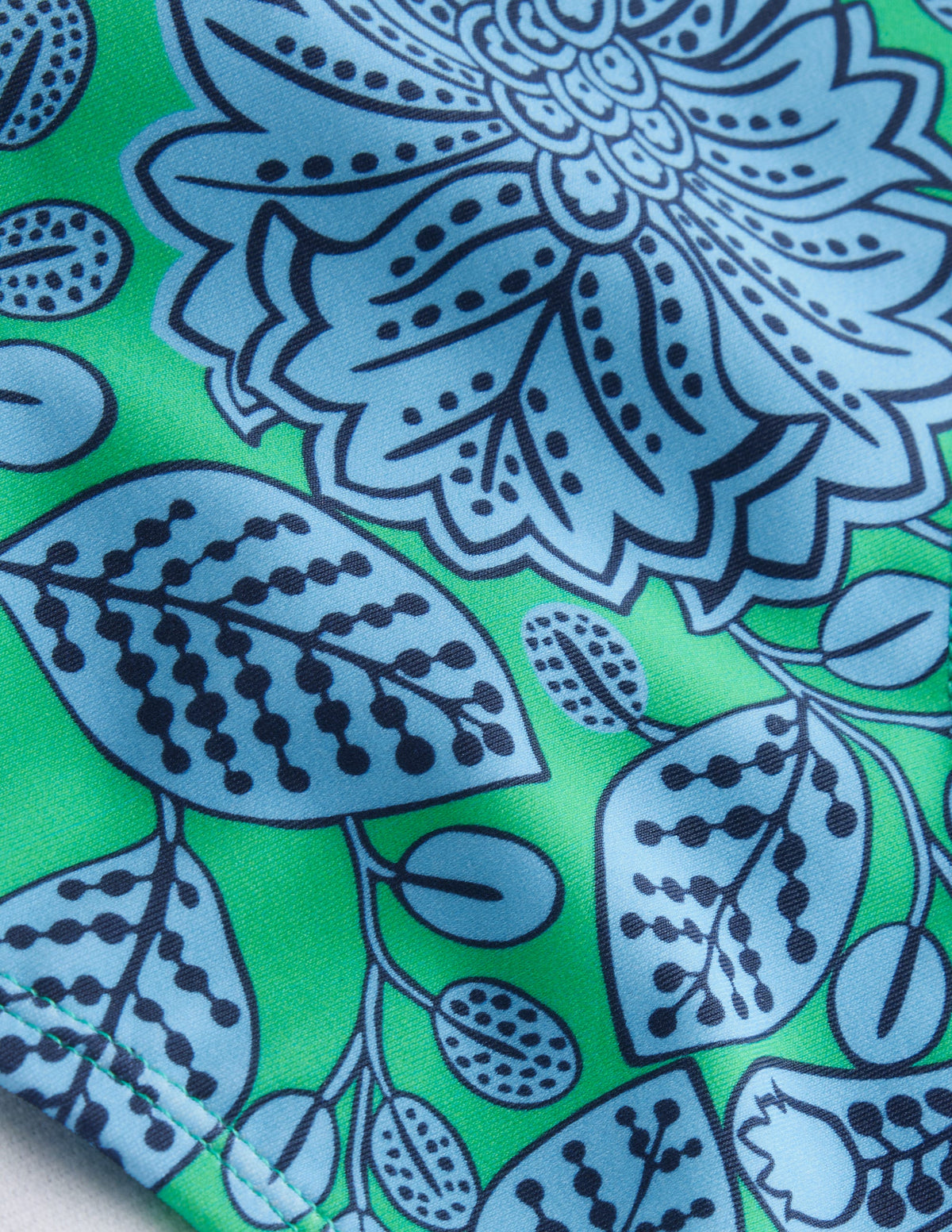 Classic Bikini Bottoms-Ming Green, Gardenia Swirl - Image 6
