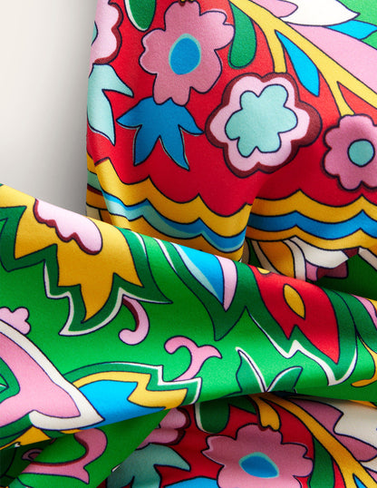 Levanzo Halter Bikini Top-Kelly Green, Paisley Azure-6