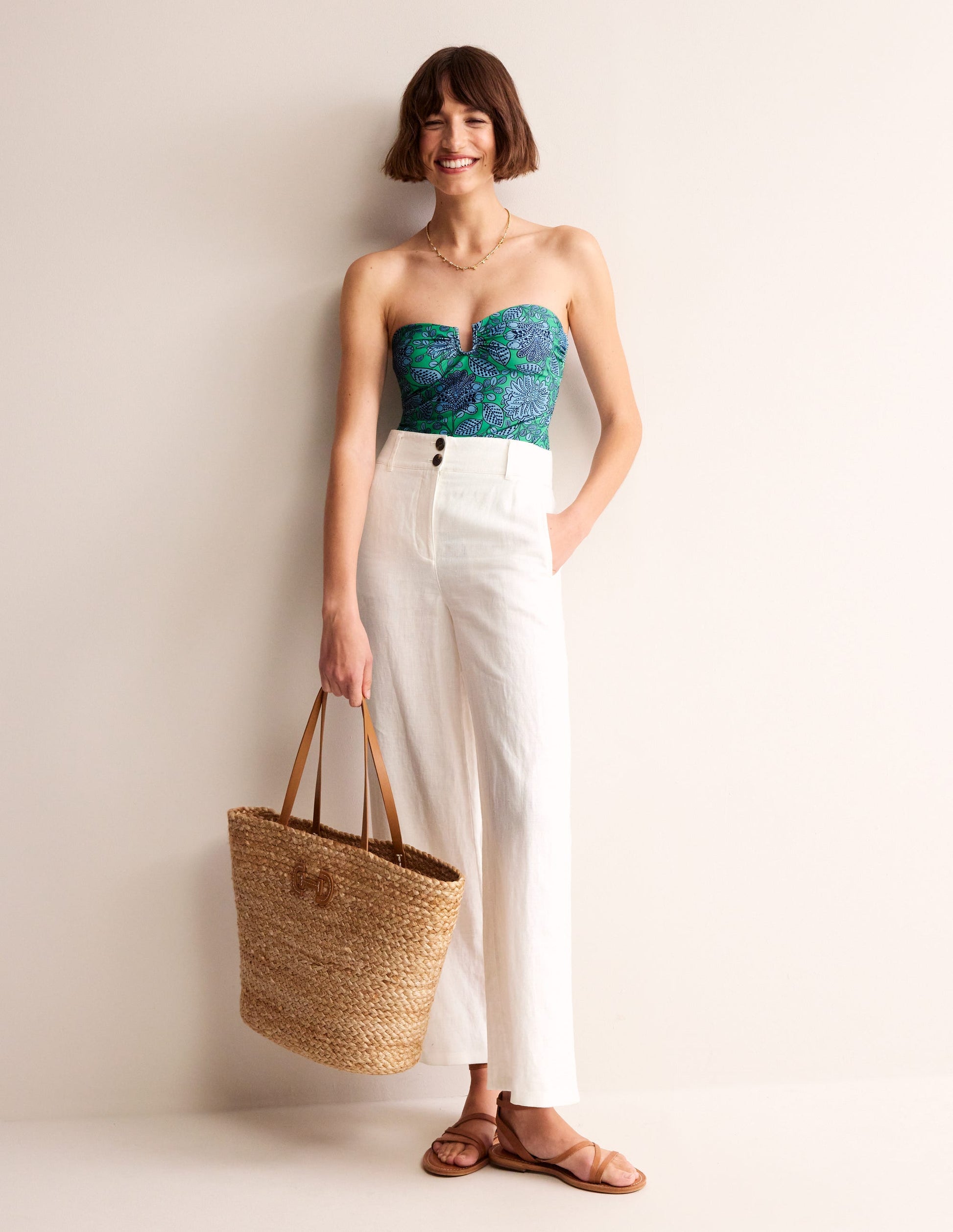 U bar Swimsuit-Ming Green, Gardenia Swirl-4