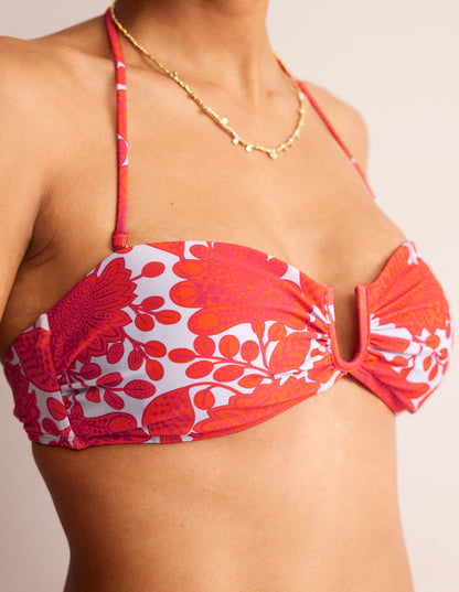 U Bar Bikini Top-Fire Cracker, Gardenia Swirl-2