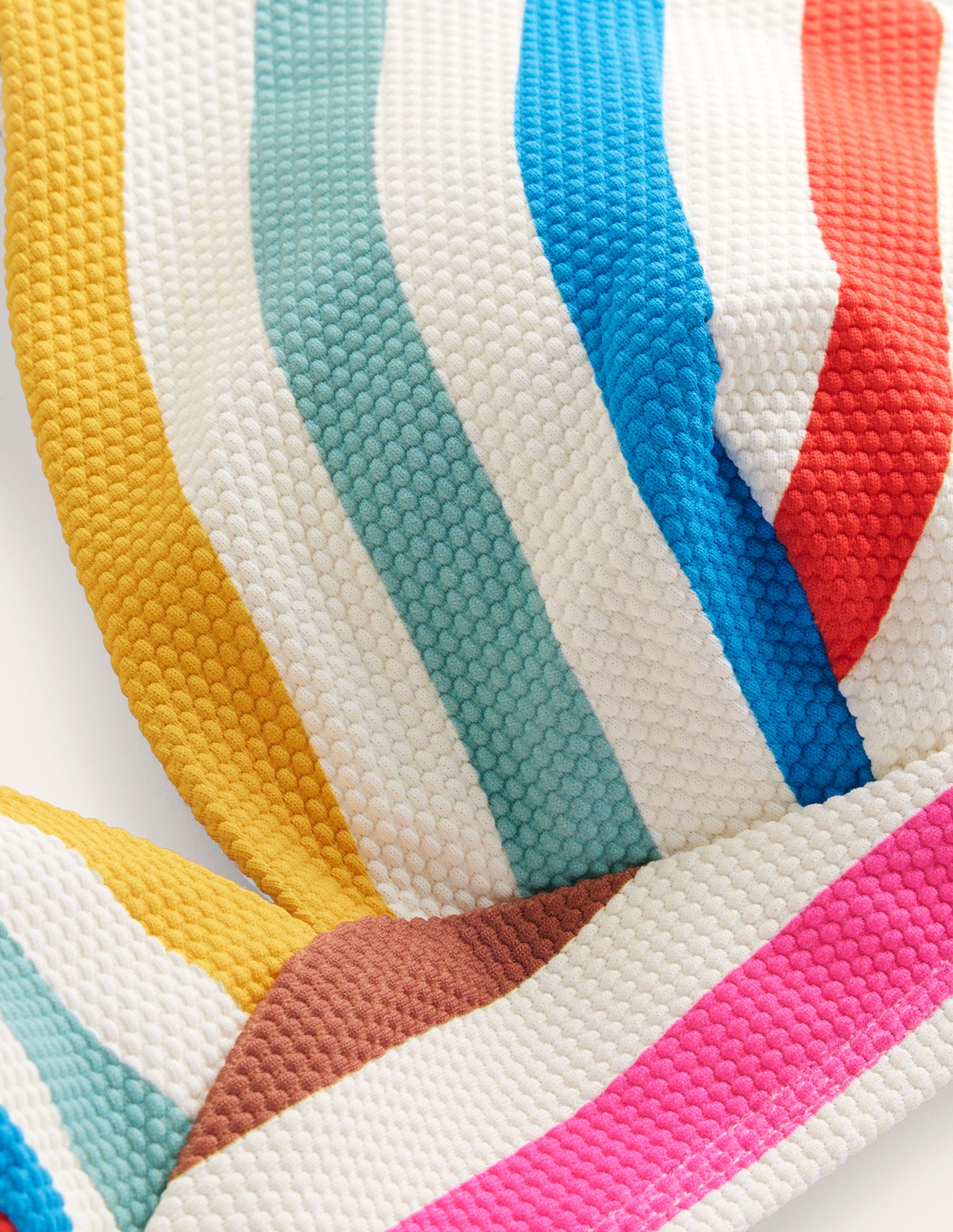 Arezzo V-neck Bikini Top-Multi Stripe-7