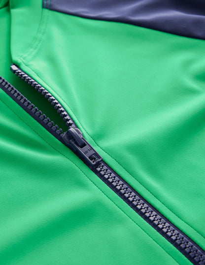 Piped Raglan Sleeve Swimsuit-Navy/ Green Colourblock-6