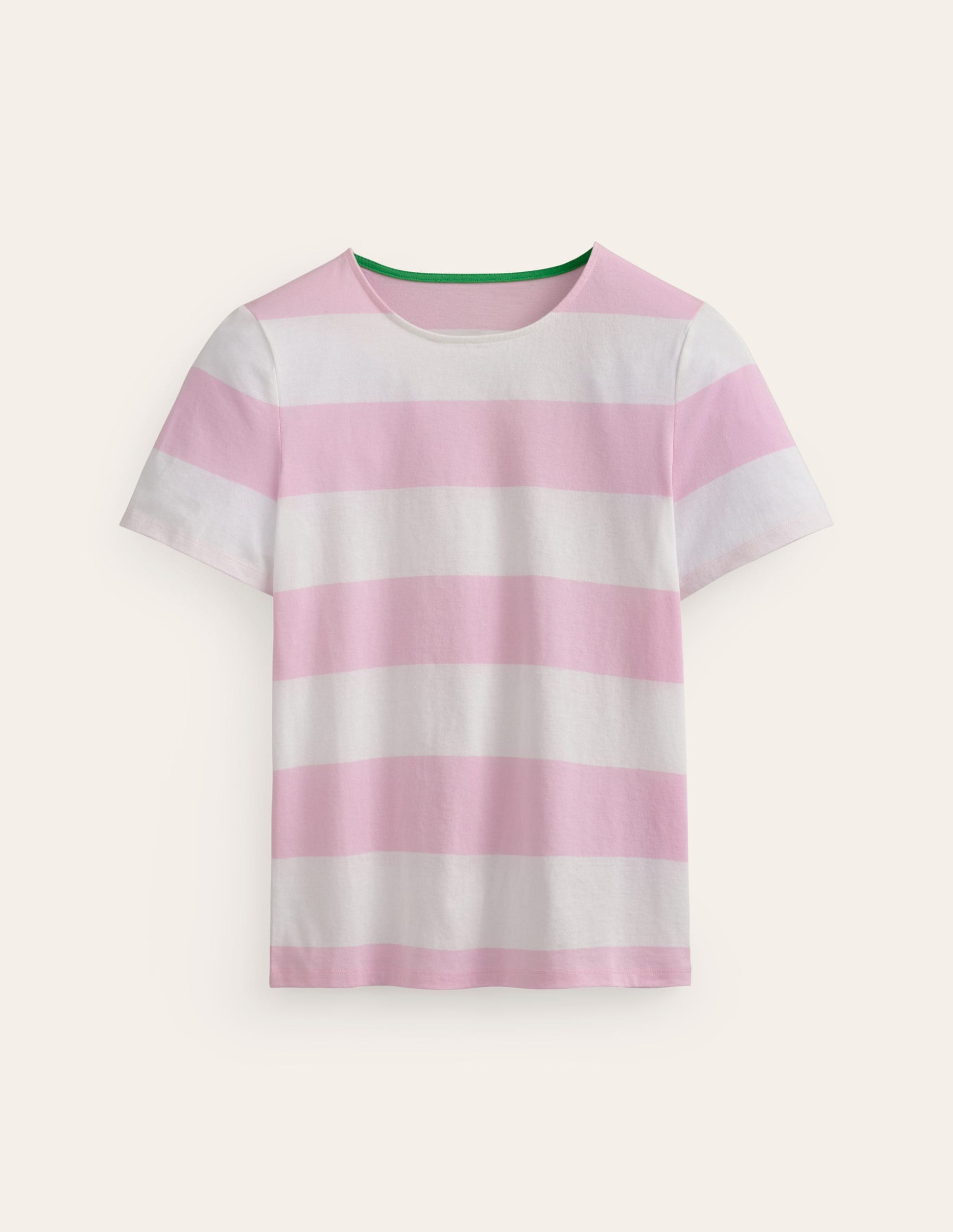 Bea Short Sleeve Breton-Pink Wide Stripe-5