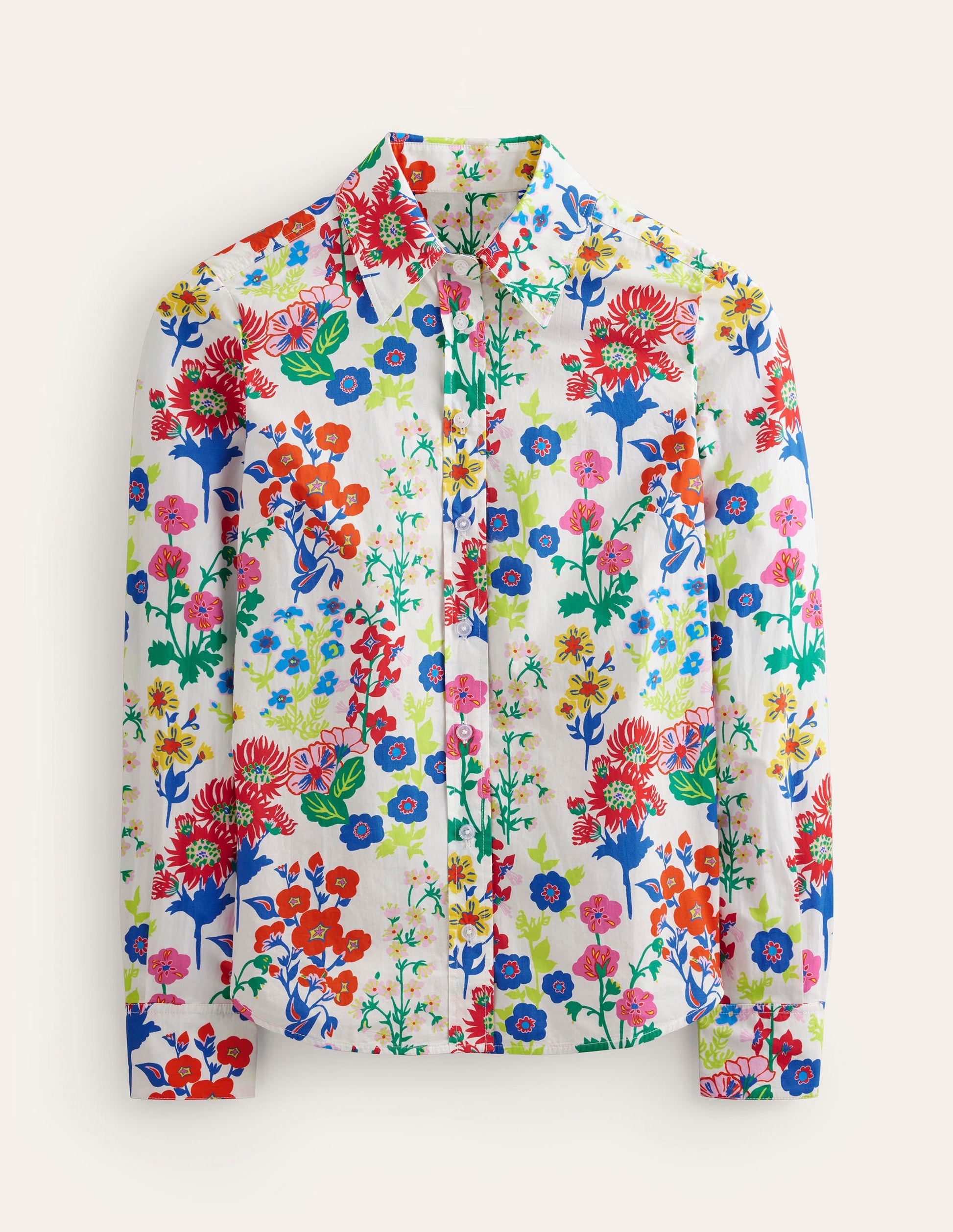 Sienna Cotton Shirt-Multi, Wildflower Cluster-6