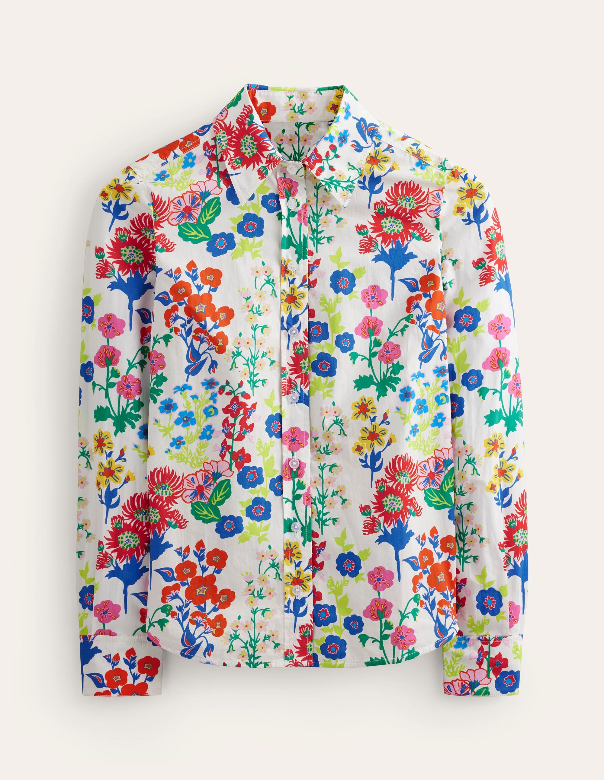 Sienna Cotton Shirt-Multi, Wildflower Cluster - Image 6