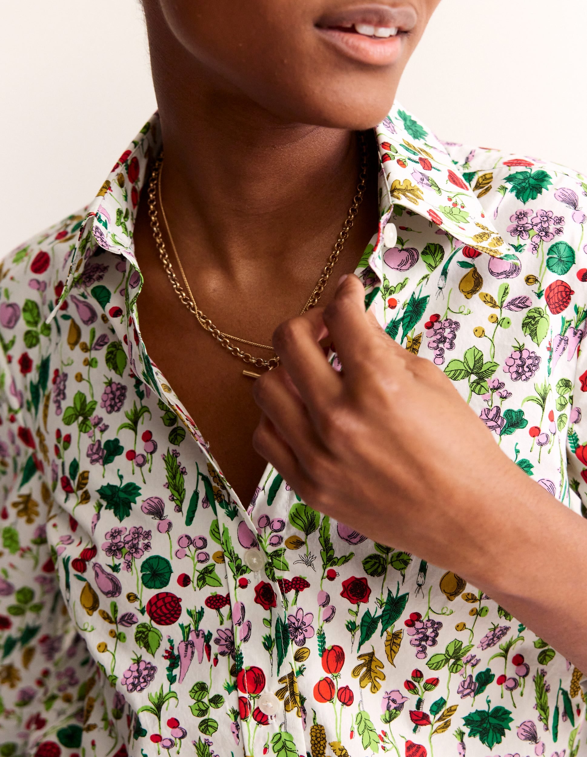 Sienna Cotton Shirt-Ivory, Spring Crop - Image 2