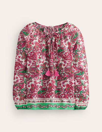 Serena Cotton Blouse-Multi, Fantastical