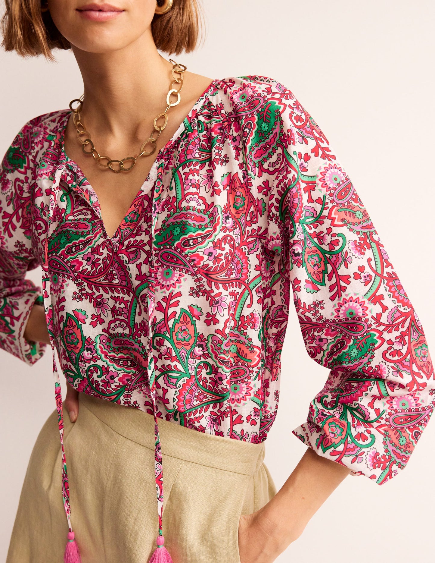 Serena Cotton Blouse-Multi, Fantastical