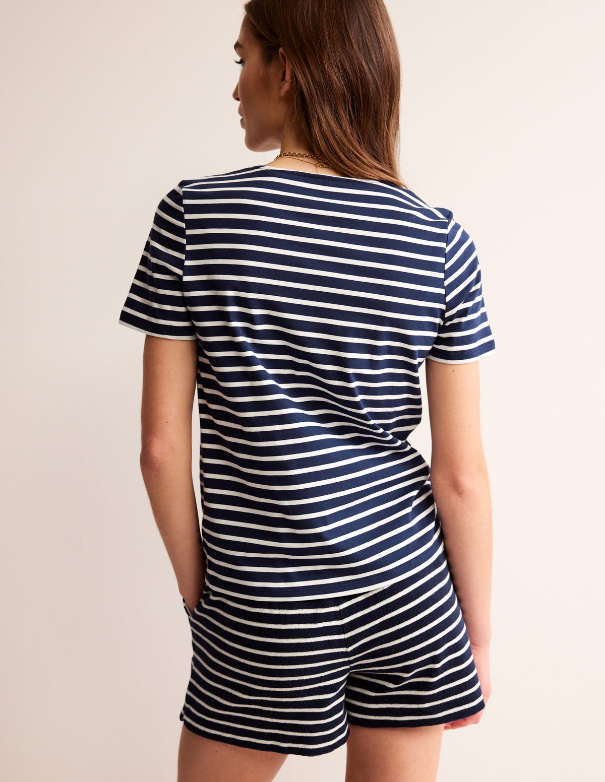 Crochet T-shirt-Navy, Ivory Lemons - Image 3