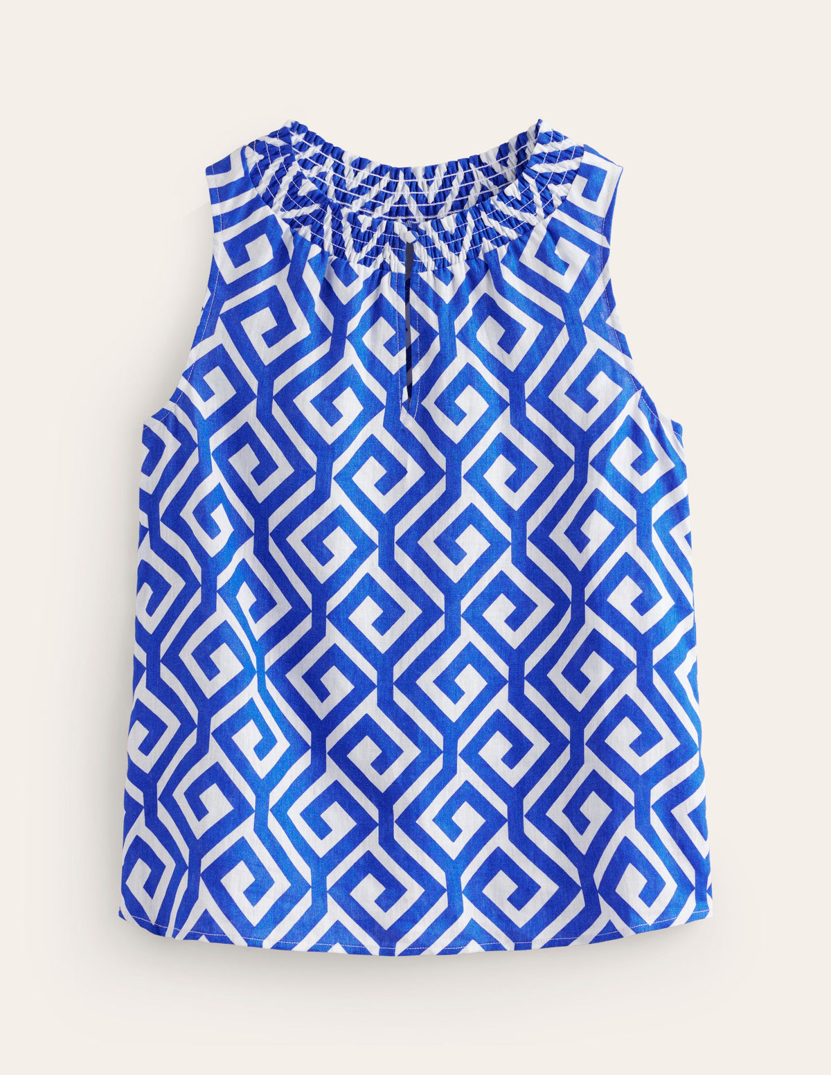 Georgia Linen Sleeveless Top-Surf the Web, Maze - Image 5