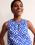Georgia Linen Sleeveless Top-Surf the Web, Maze