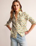 Sienna Linen Shirt-Ivory, Amalfi Lemons