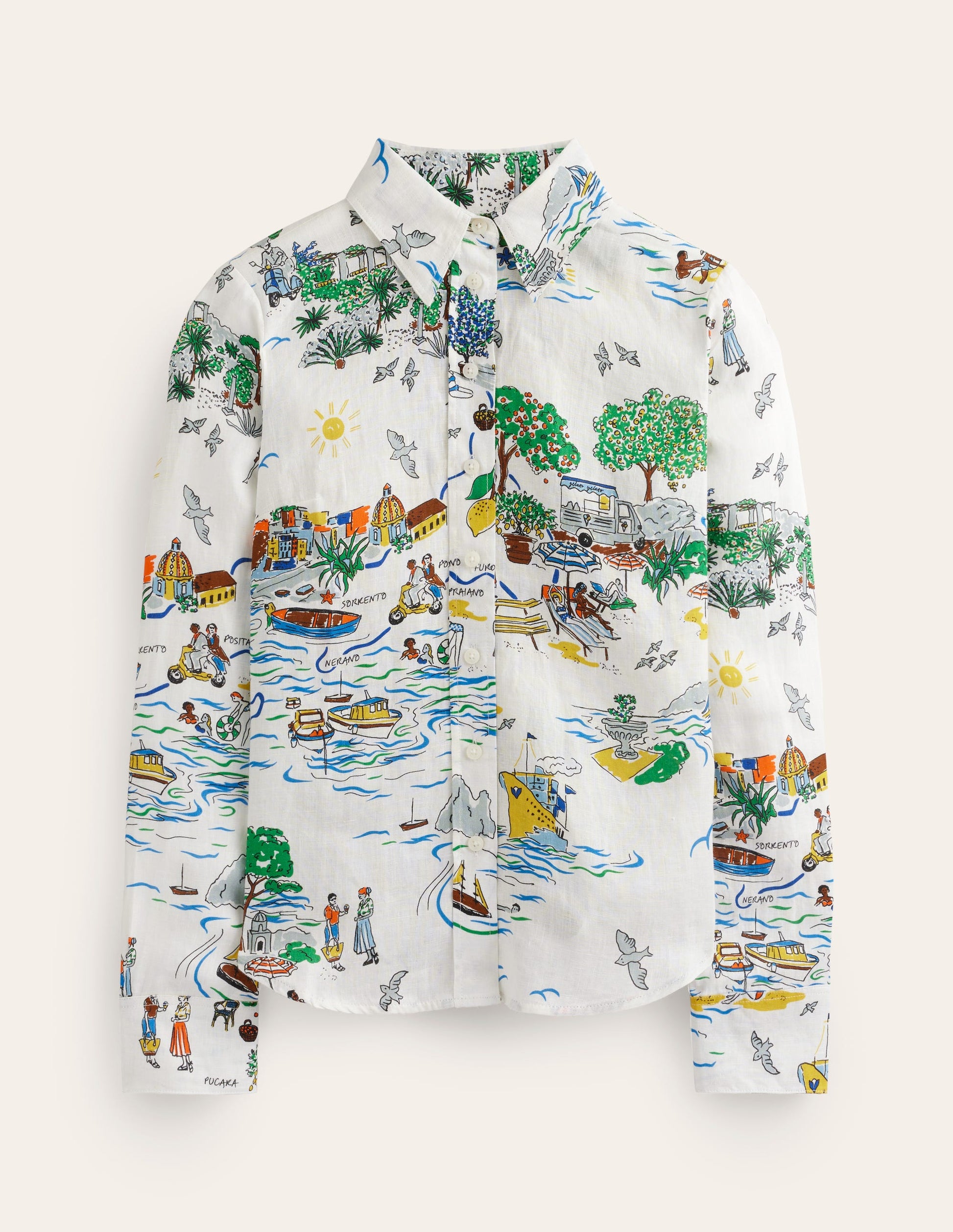 Sienna Linen Shirt-Ivory, Amalfi-6