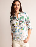 Sienna Linen Shirt-Ivory, Amalfi