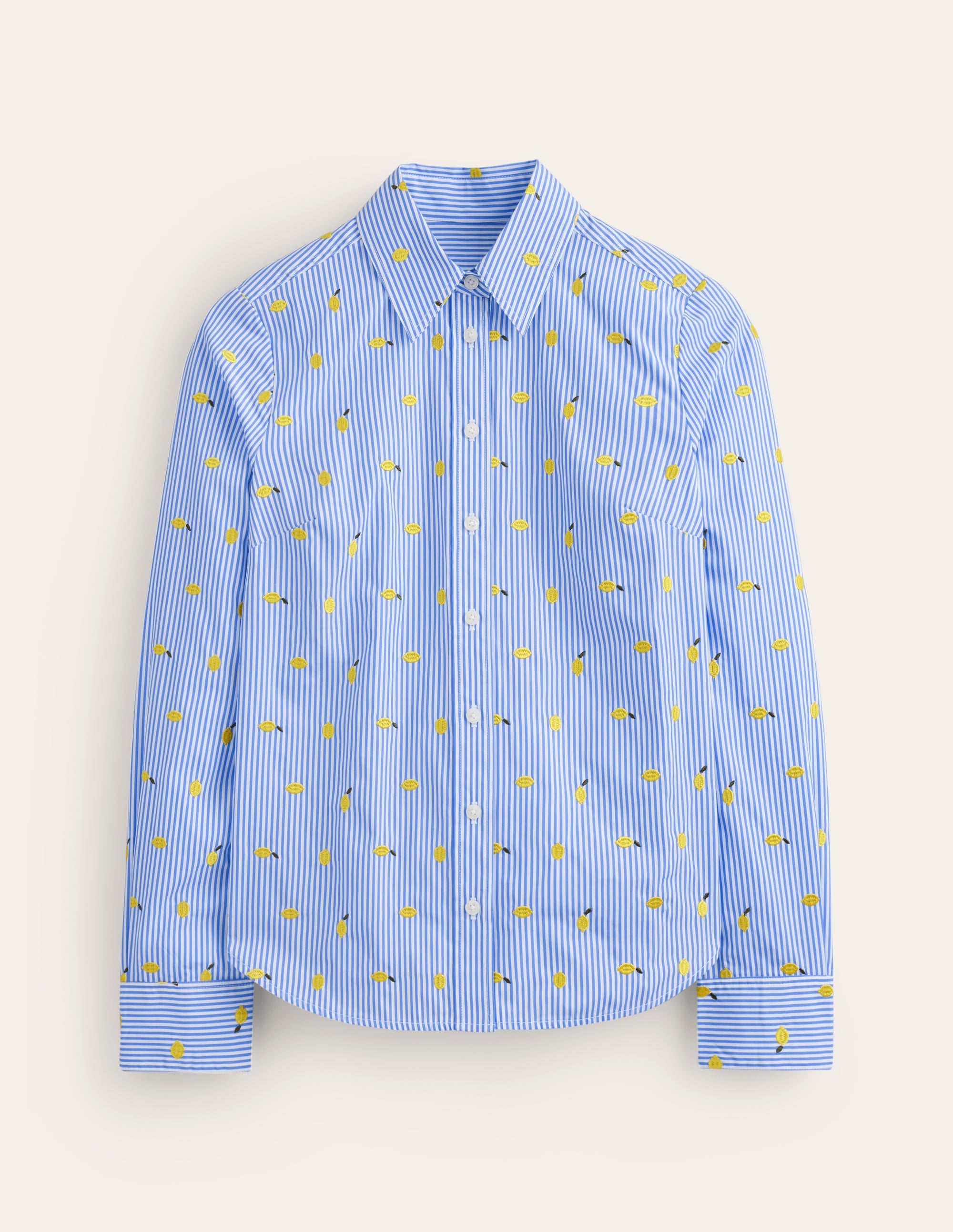 Sienna Embroidered Shirt-Passion Fruit, Lemons - Image 5