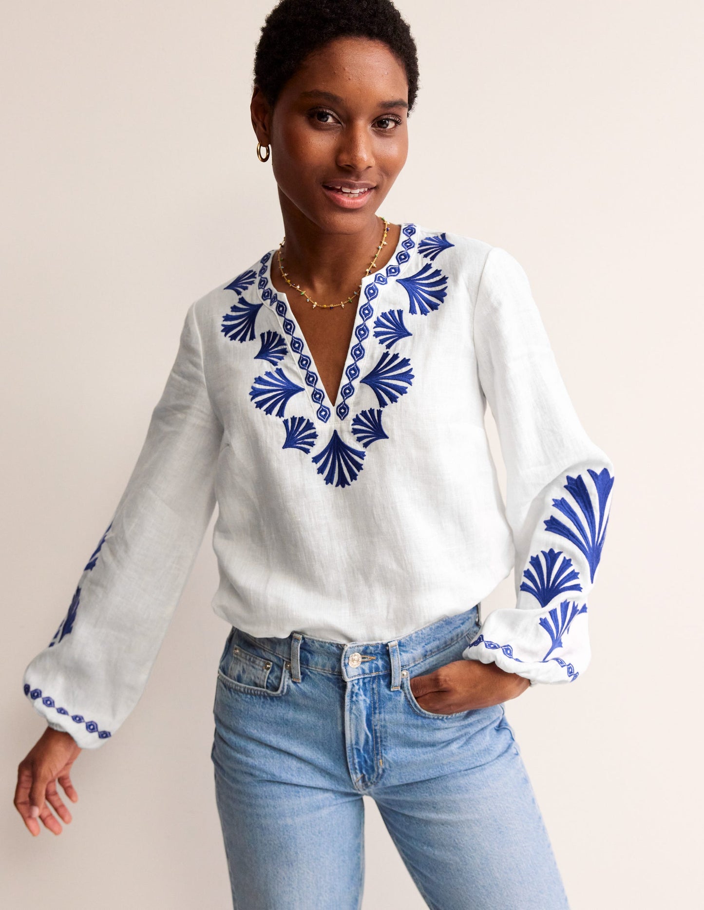 Bonnie Linen Top-Surf the Web, Shells