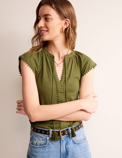 Millie Trim Detail Top-Mayfly