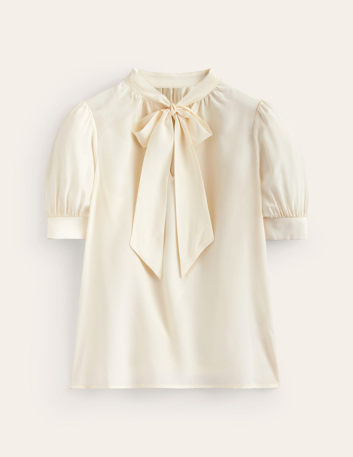 Pussy-Bow Silk Blouse-Ivory-6