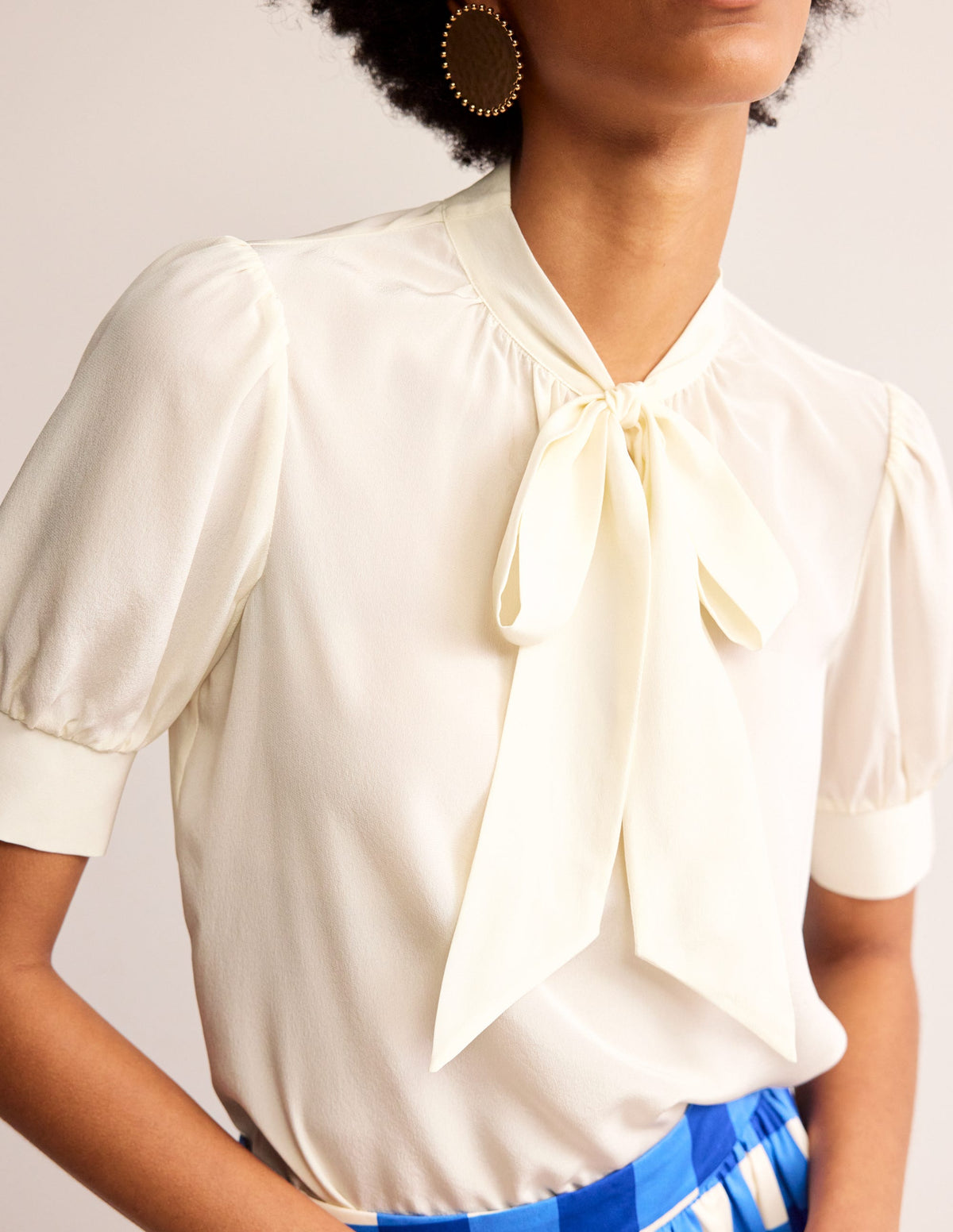 Pussy-Bow Silk Blouse-Ivory-2