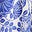 Dolly Puff Sleeve Jersey Shirt-Blue and Ivory, Gardenia Swirl