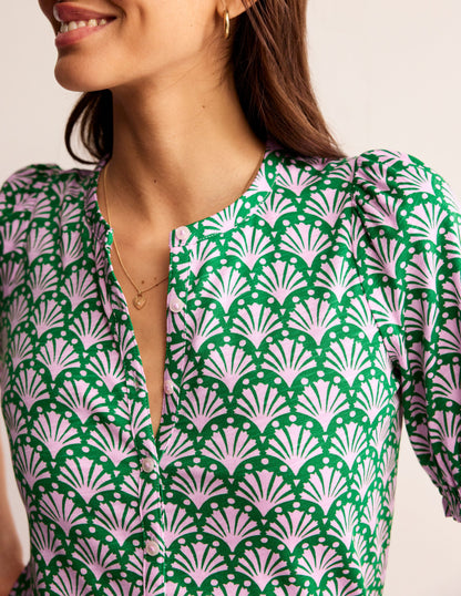 Dolly Puff Sleeve Jersey Shirt-Sweet Lilac, Shells-2