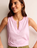 Trim Detail Vest-Sweet Lilac