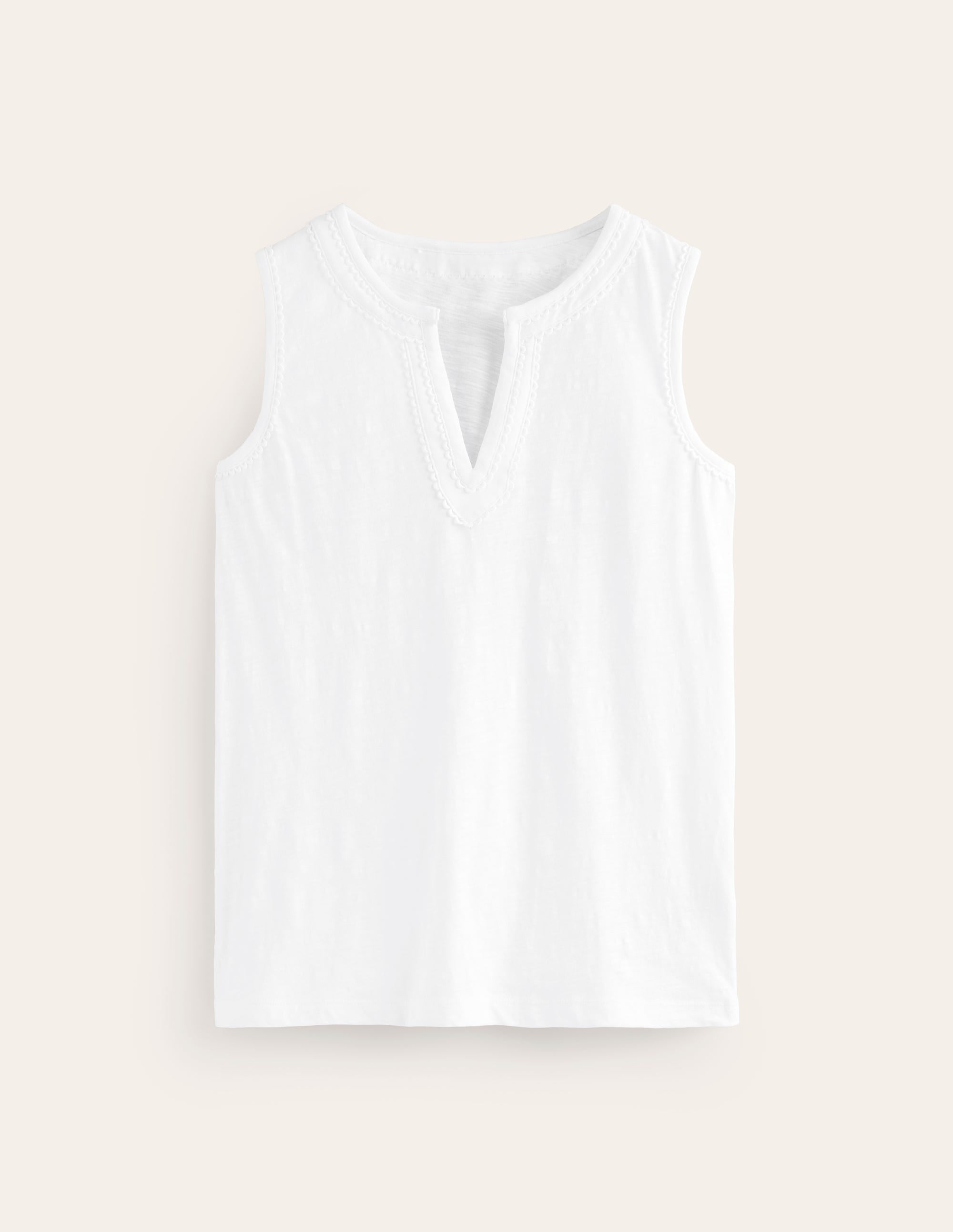 Trim Detail Vest-White - Image 5