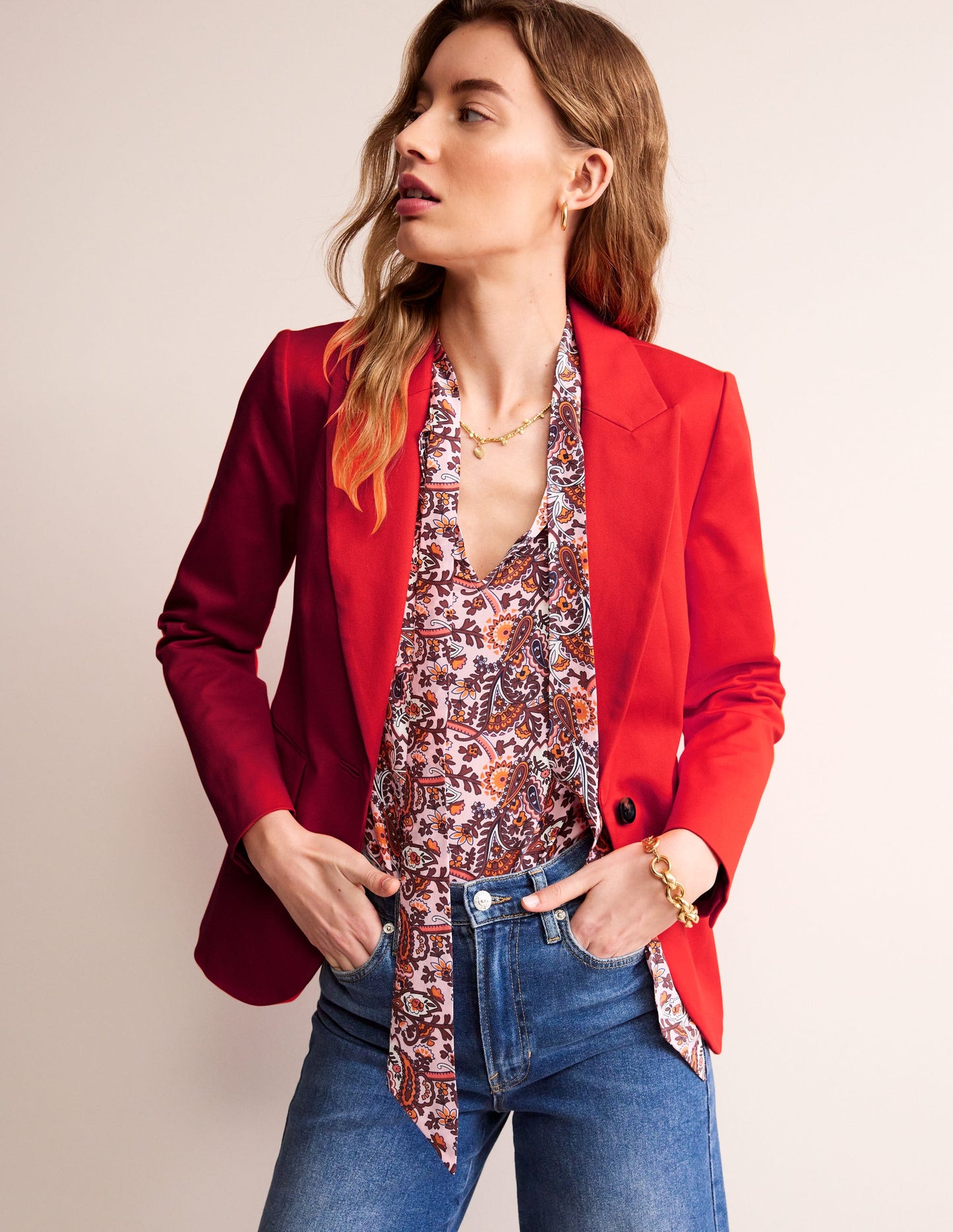 Marylebone Bi-stretch Blazer-Fiesta