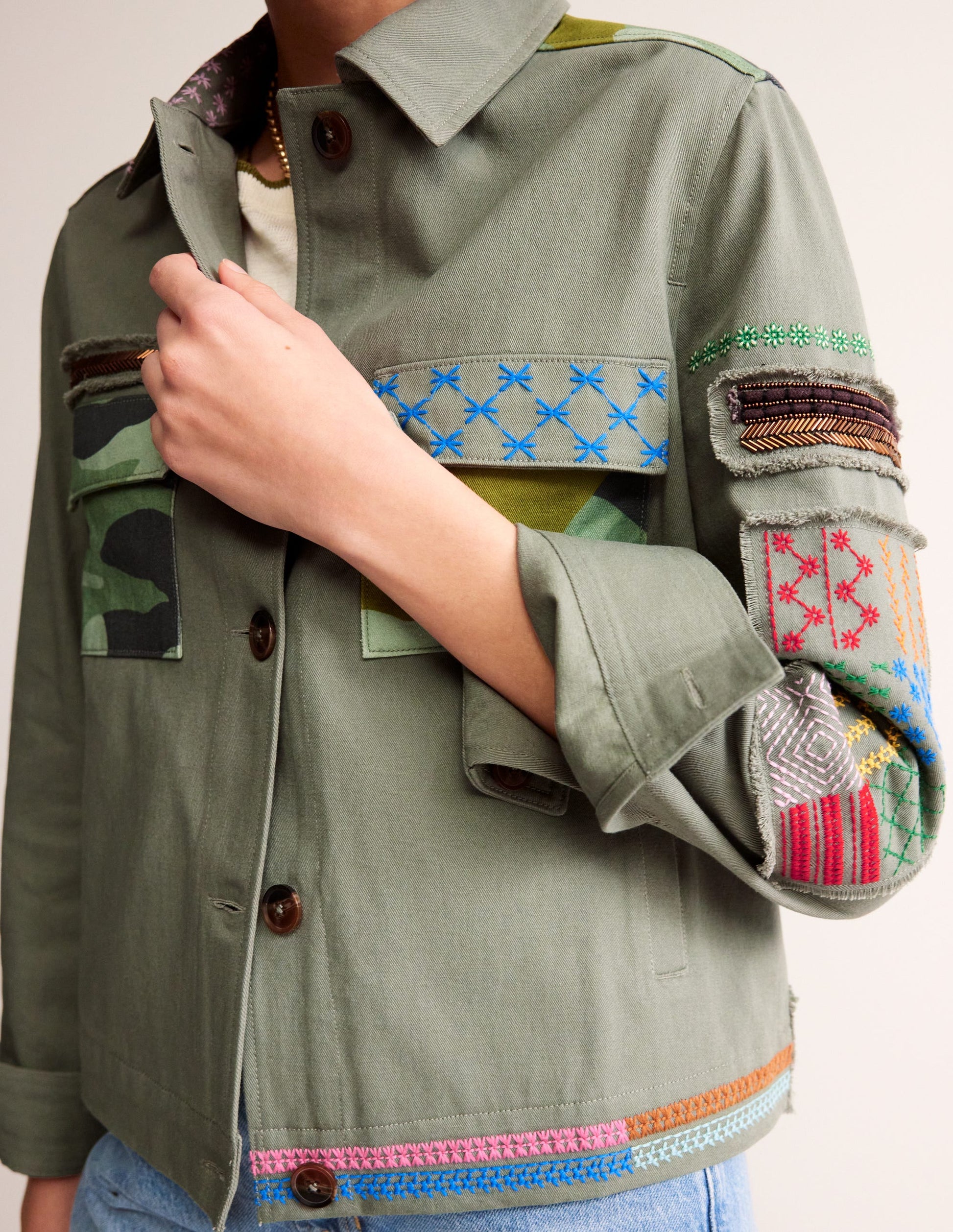 Islington Camo Jacket-Khaki-3