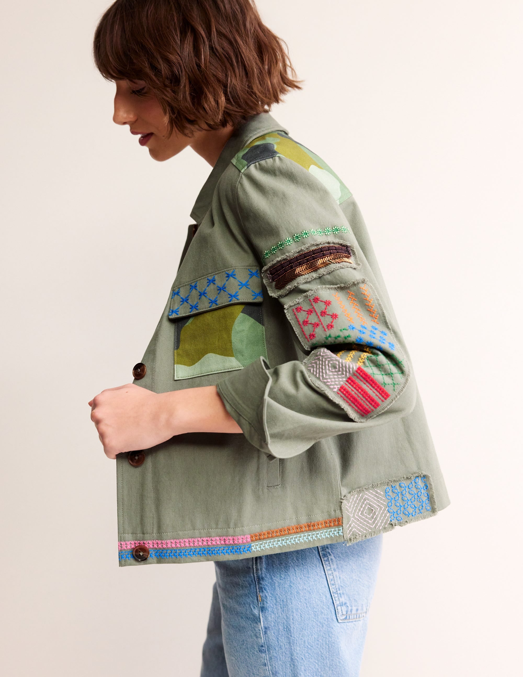 Islington Camo Jacket-Khaki - Image 5
