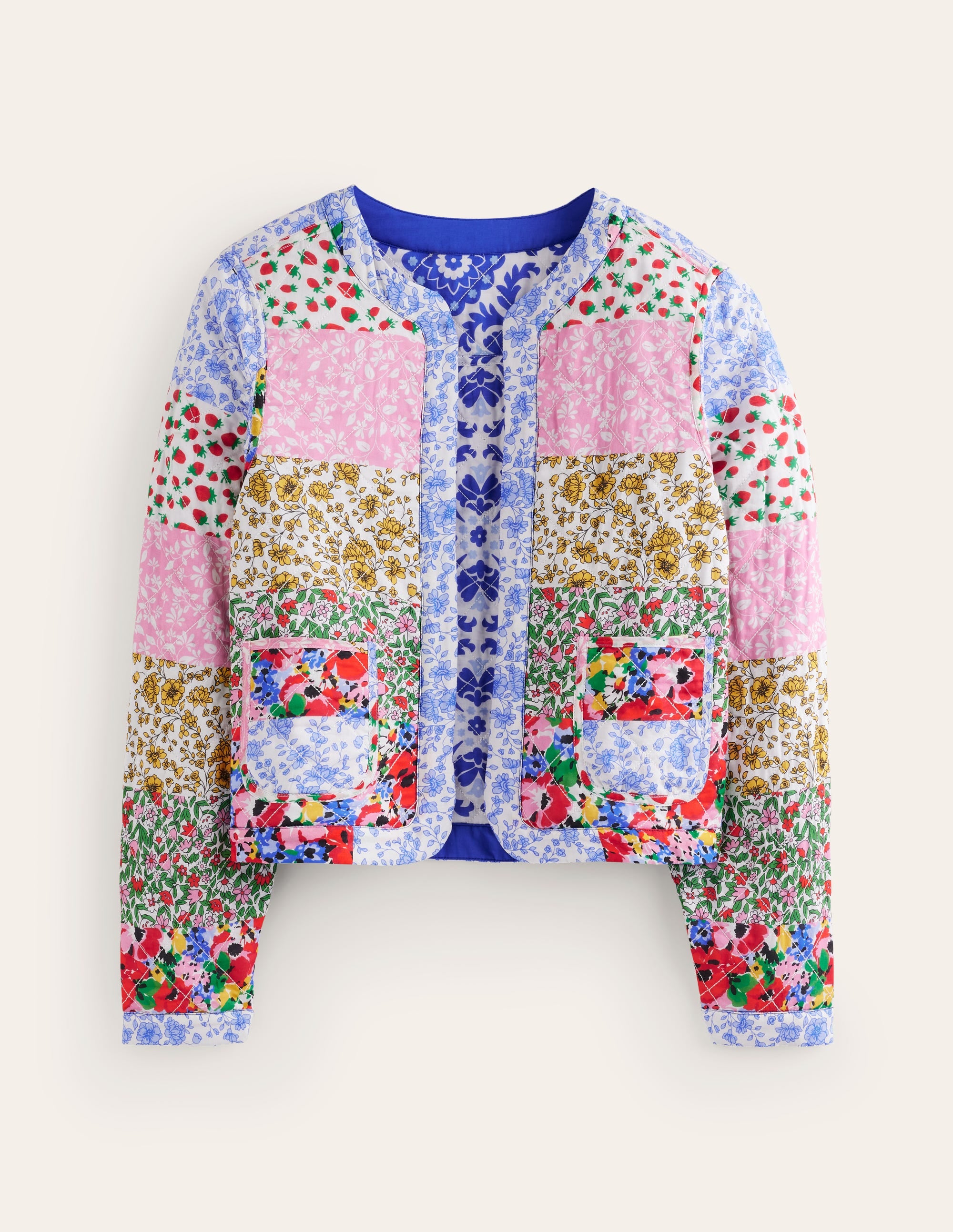 Quilted Reversible Jacket-Multi Floral - Image 7