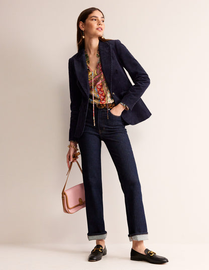 Marylebone Cord Blazer-Navy