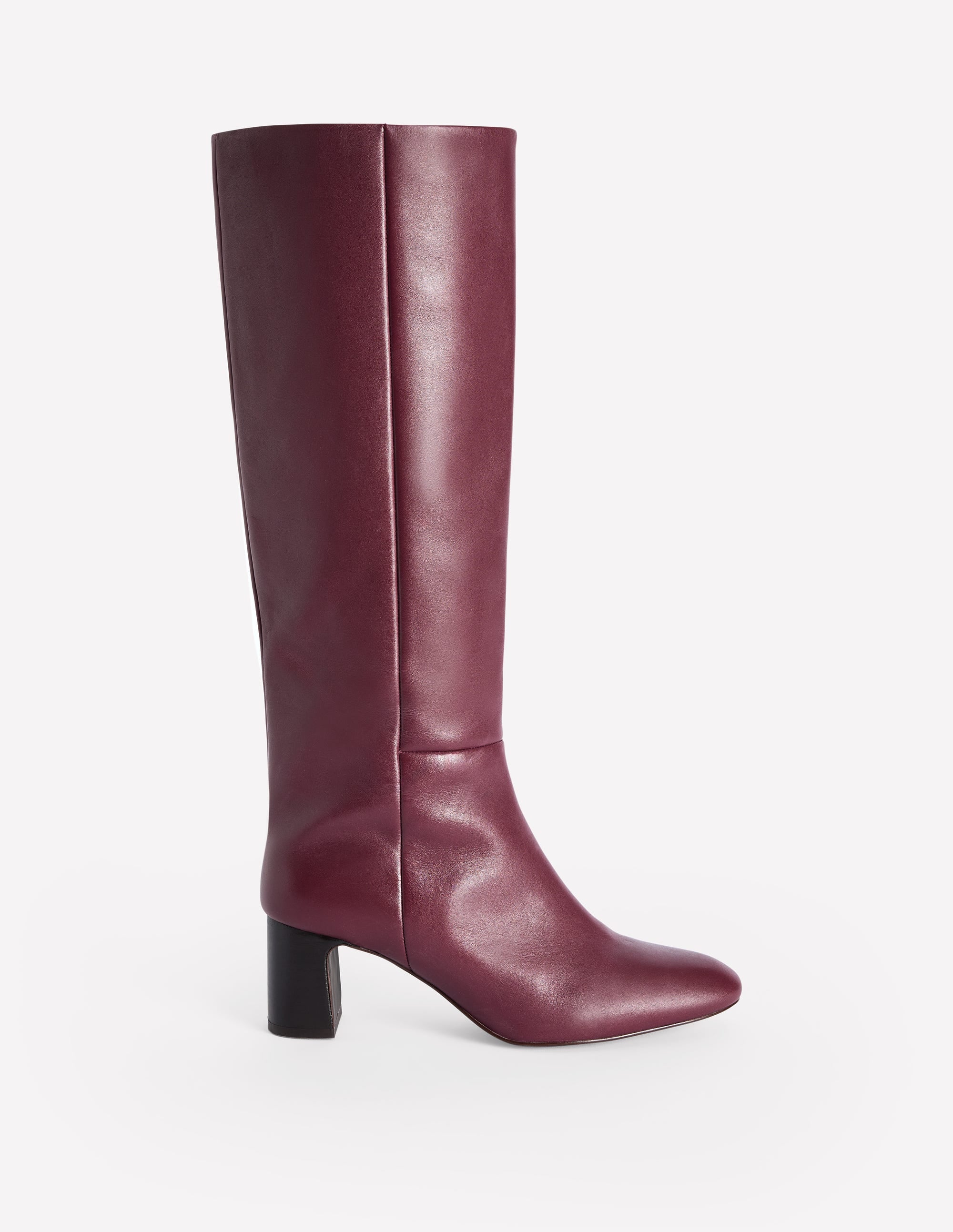 Erica Knee High Leather Boots-Oxblood Leather - Image 2