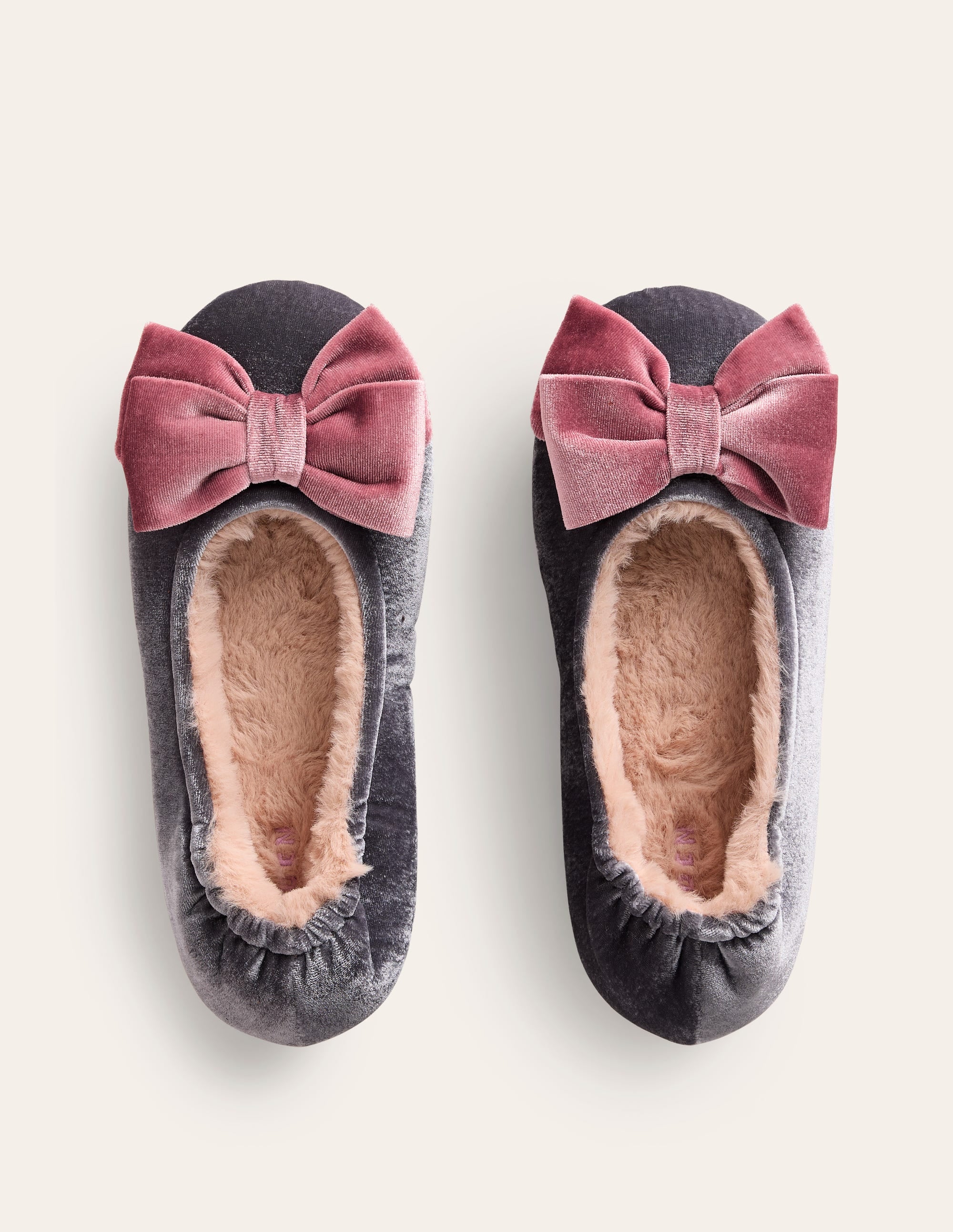 Bow Slippers-Grey - Image 5