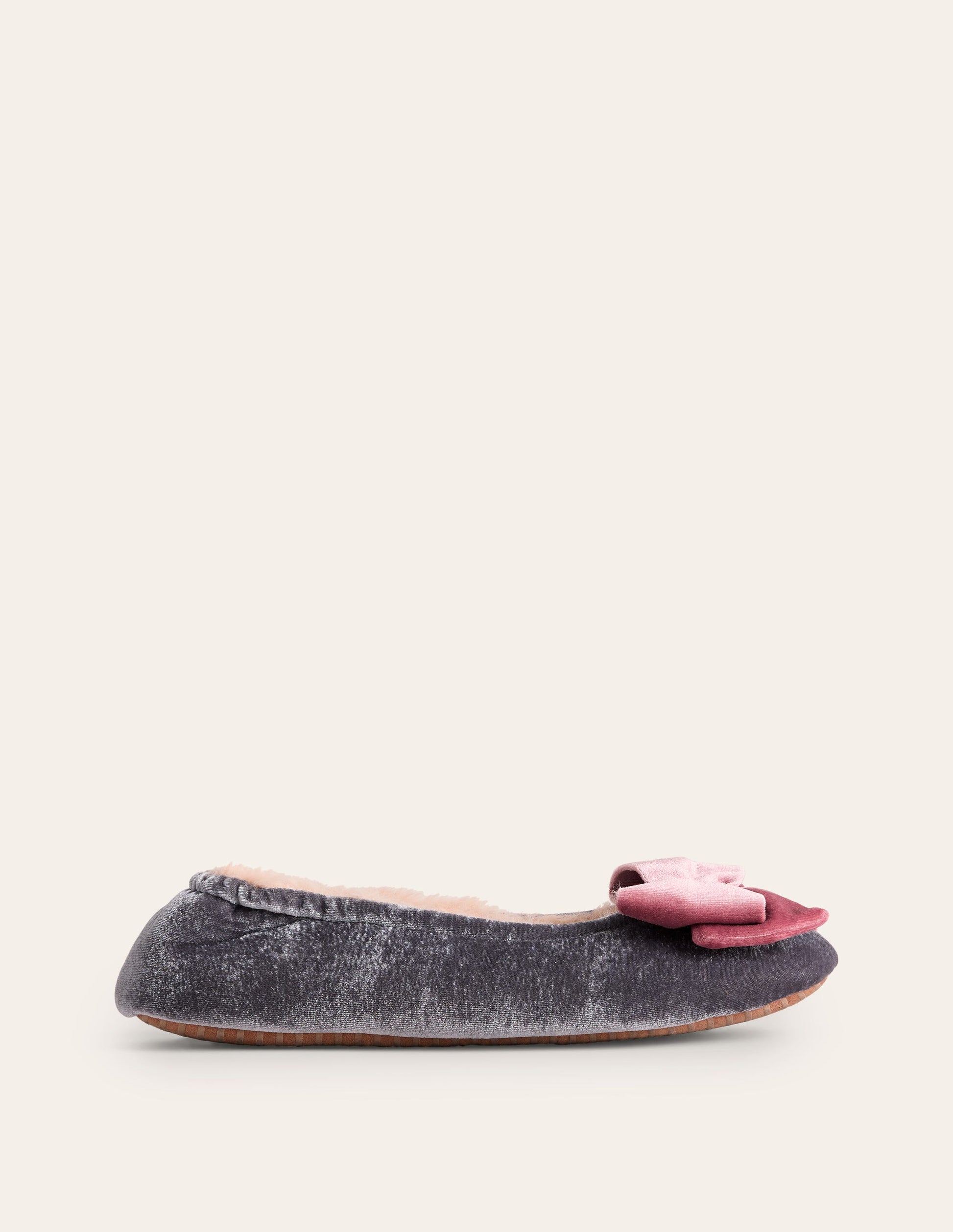 Bow Slippers-Grey-2