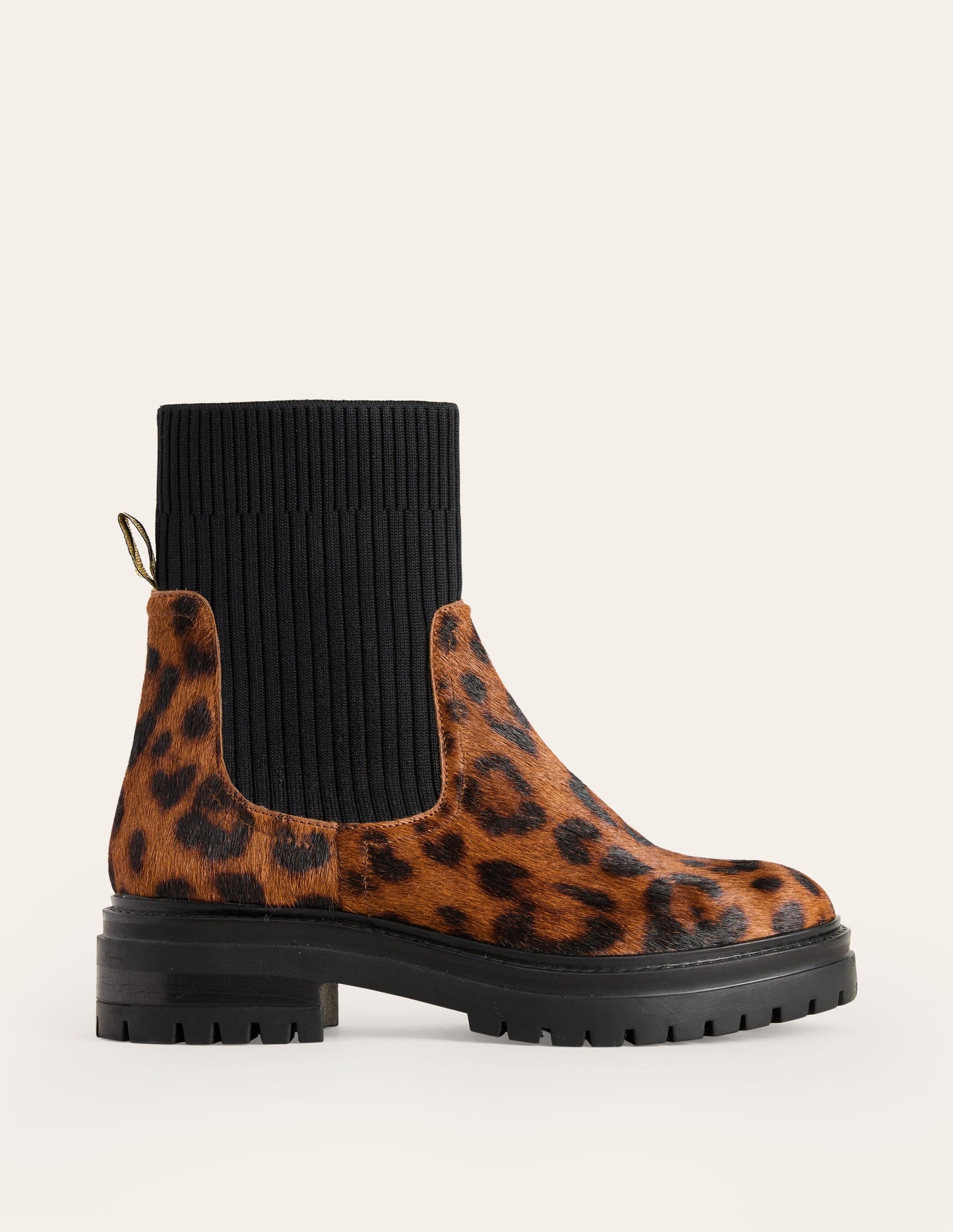 Stretch Chelsea Ankle Boots-Dark Classic Leopard