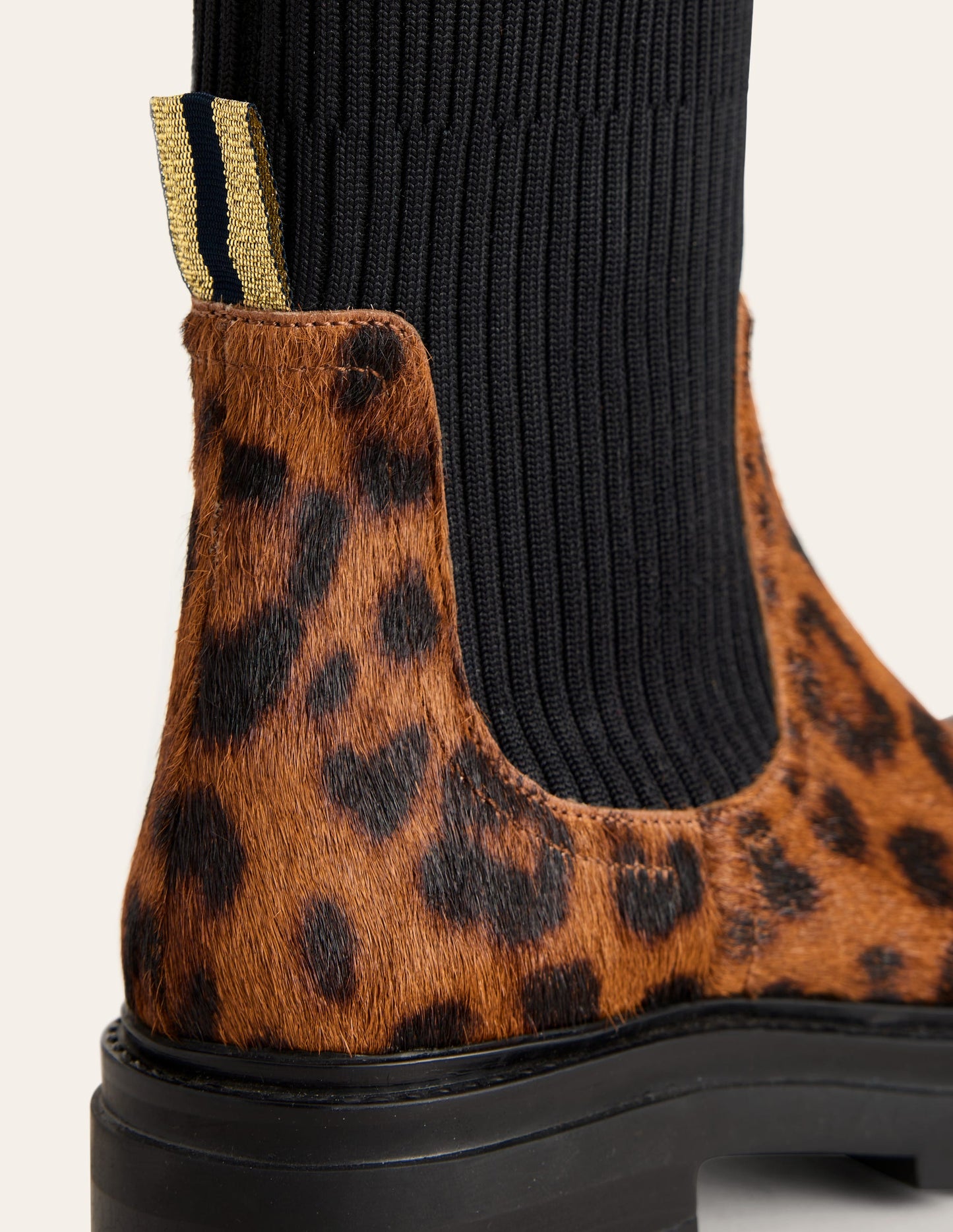 Stretch Chelsea Ankle Boots-Dark Classic Leopard