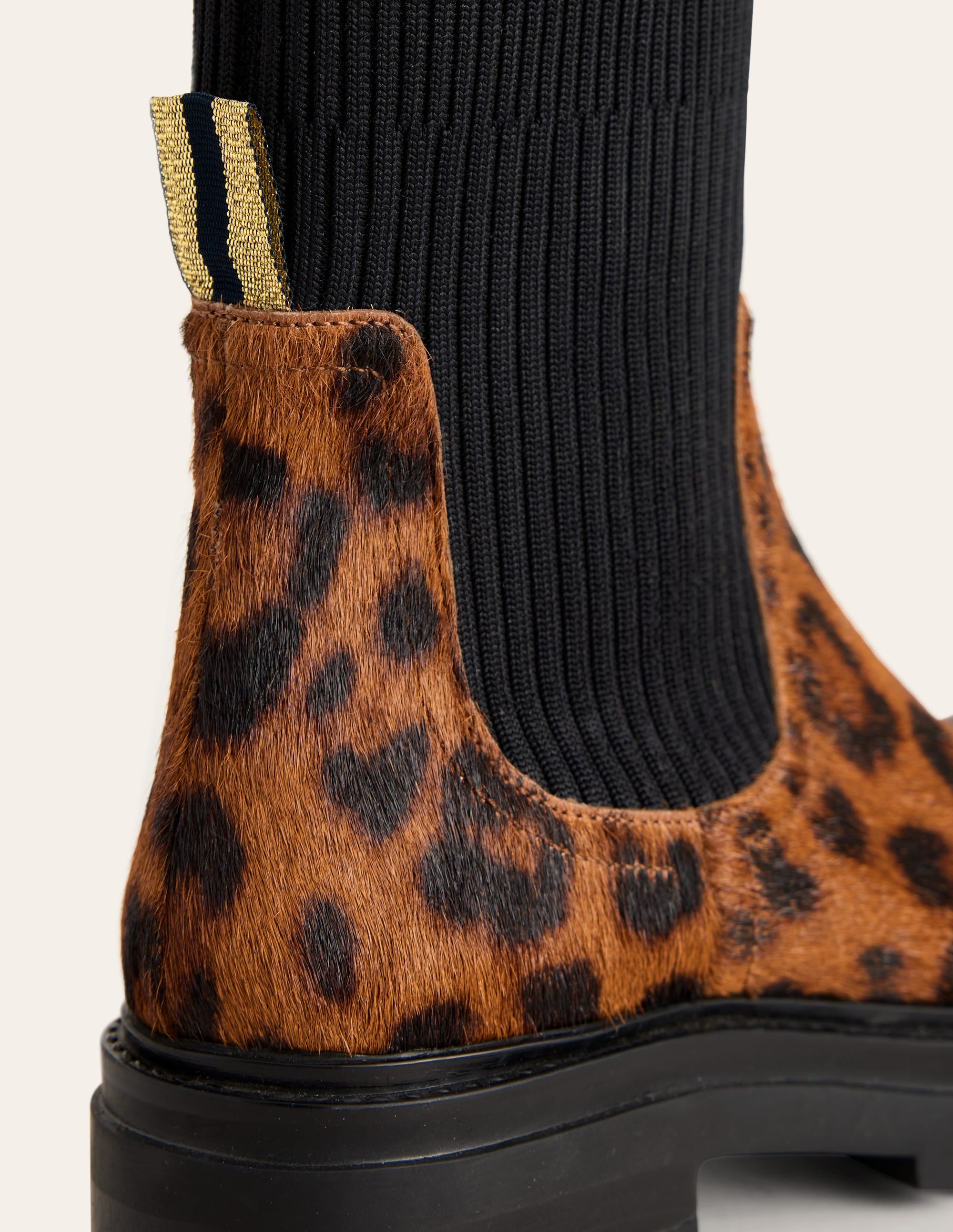 Stretch Chelsea Ankle Boots-Dark Classic Leopard - Image 2